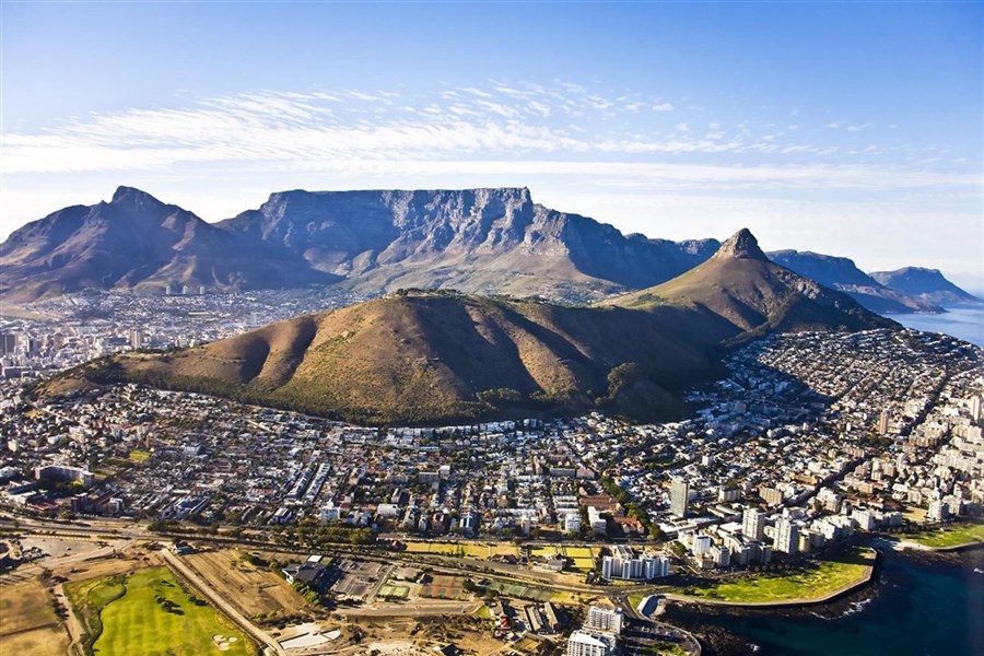 Z Kapského Města přes Viktoriiny vodopády do NP Chobe (s anglicky mluvícím průvodcem) - Cape Town letecký pohled